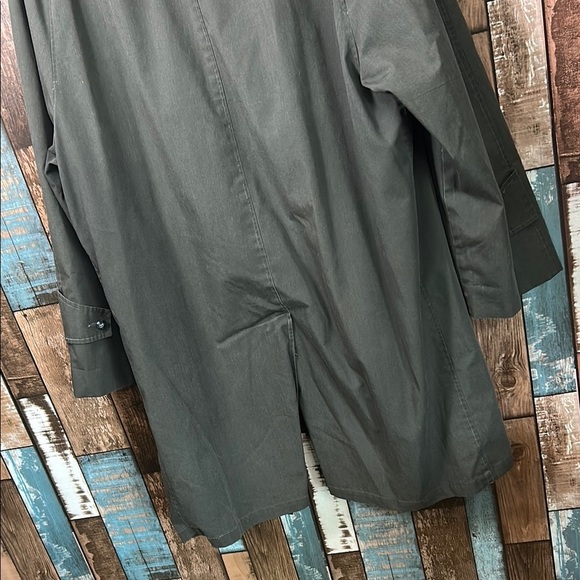 Men's army green & plaid Green Coat - Picture 13 of 16